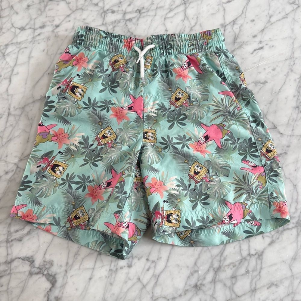 Sponge Bob SquarePants Swim shorts trunks youth teen boys large 10/12